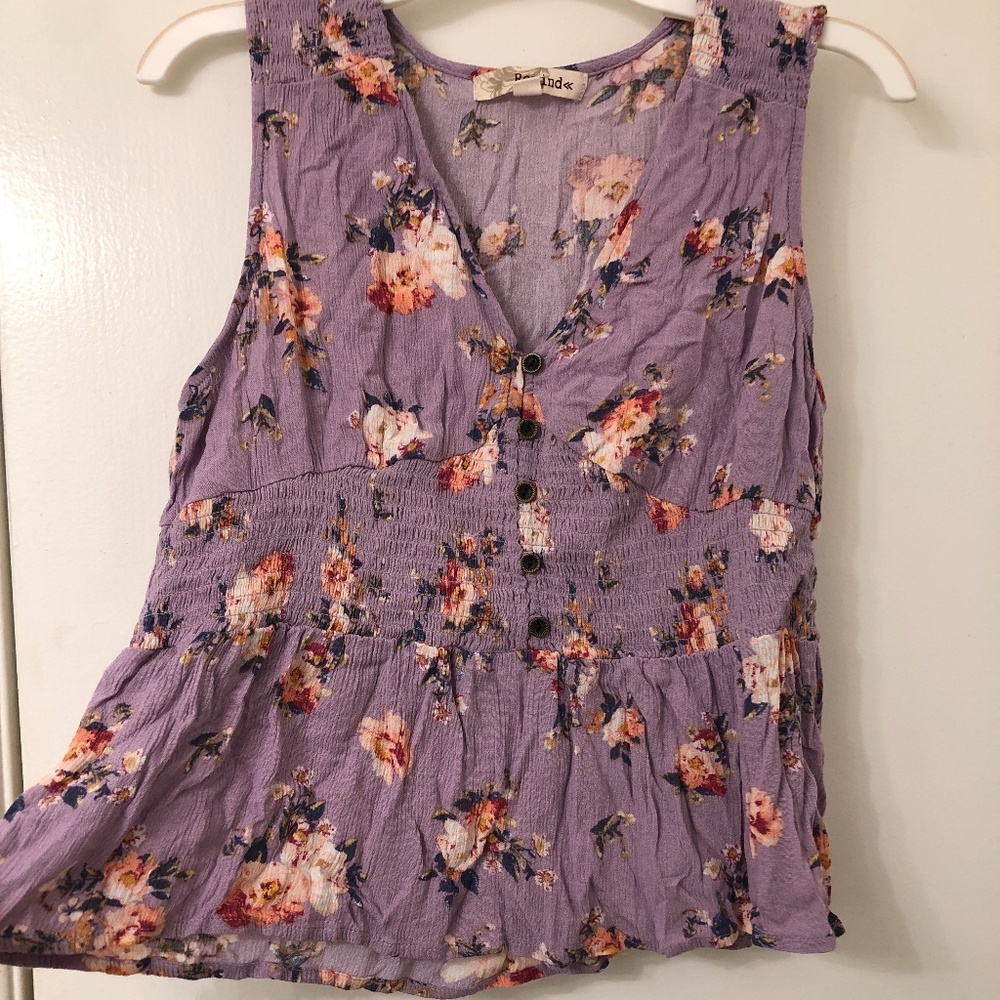 Floral lavender top
